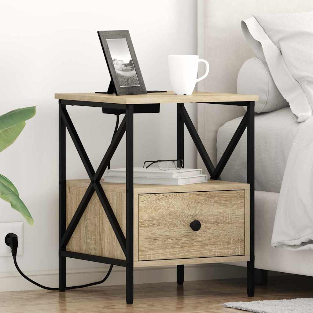 Armadio Da Notte Con Cassetto Rovere Sonoma 41.5 X 40.5 X 55 cm
