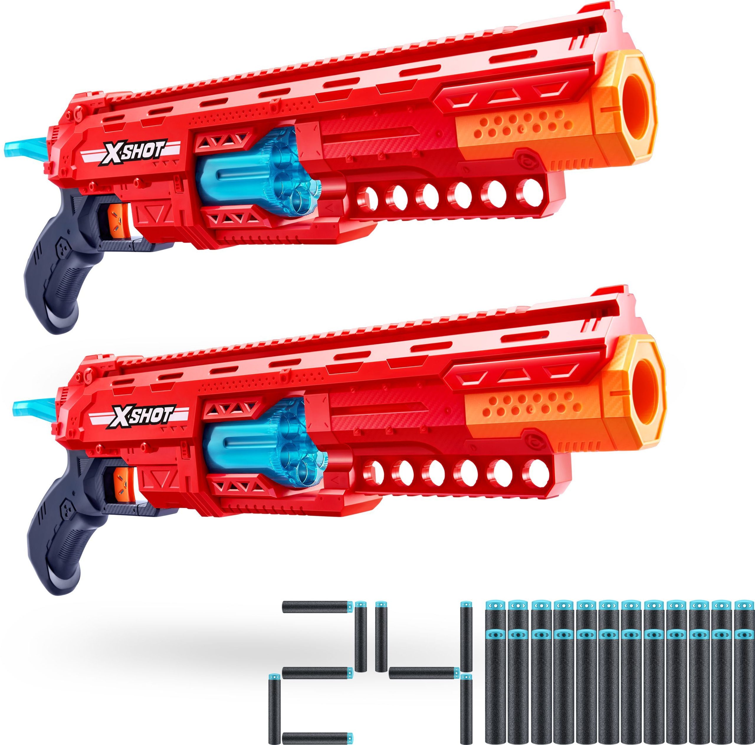 Zuru Xshot - Pacchetto Combinato Pistola - Blaster Calibro Excel - 24 Dardi