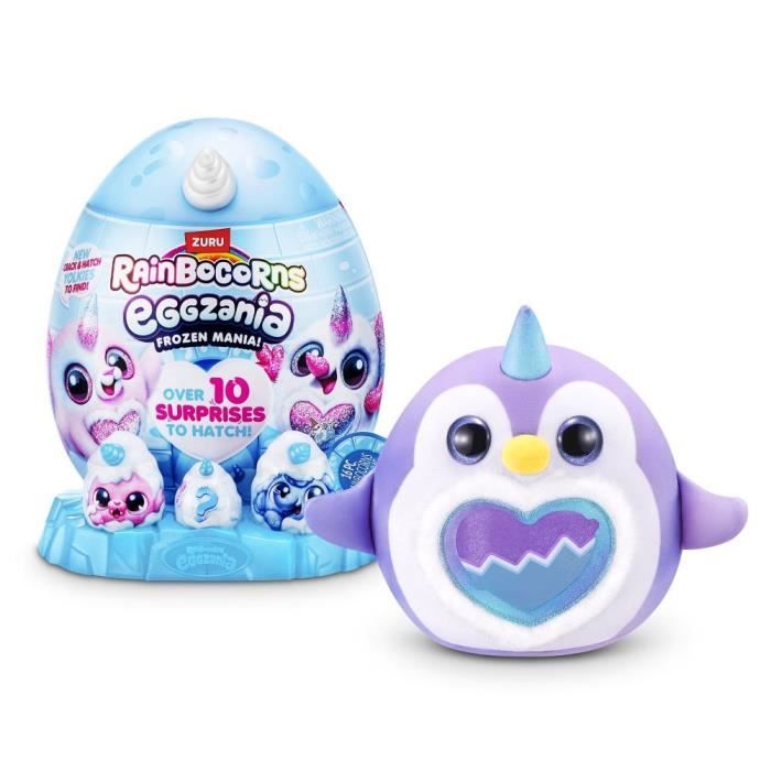 Uovo Di Peluche A Sorpresa - Rainbocorns - Eggzania Frozen Mania - Tema Frosty - Peluche Da Scoprire - Accessori Inclusi