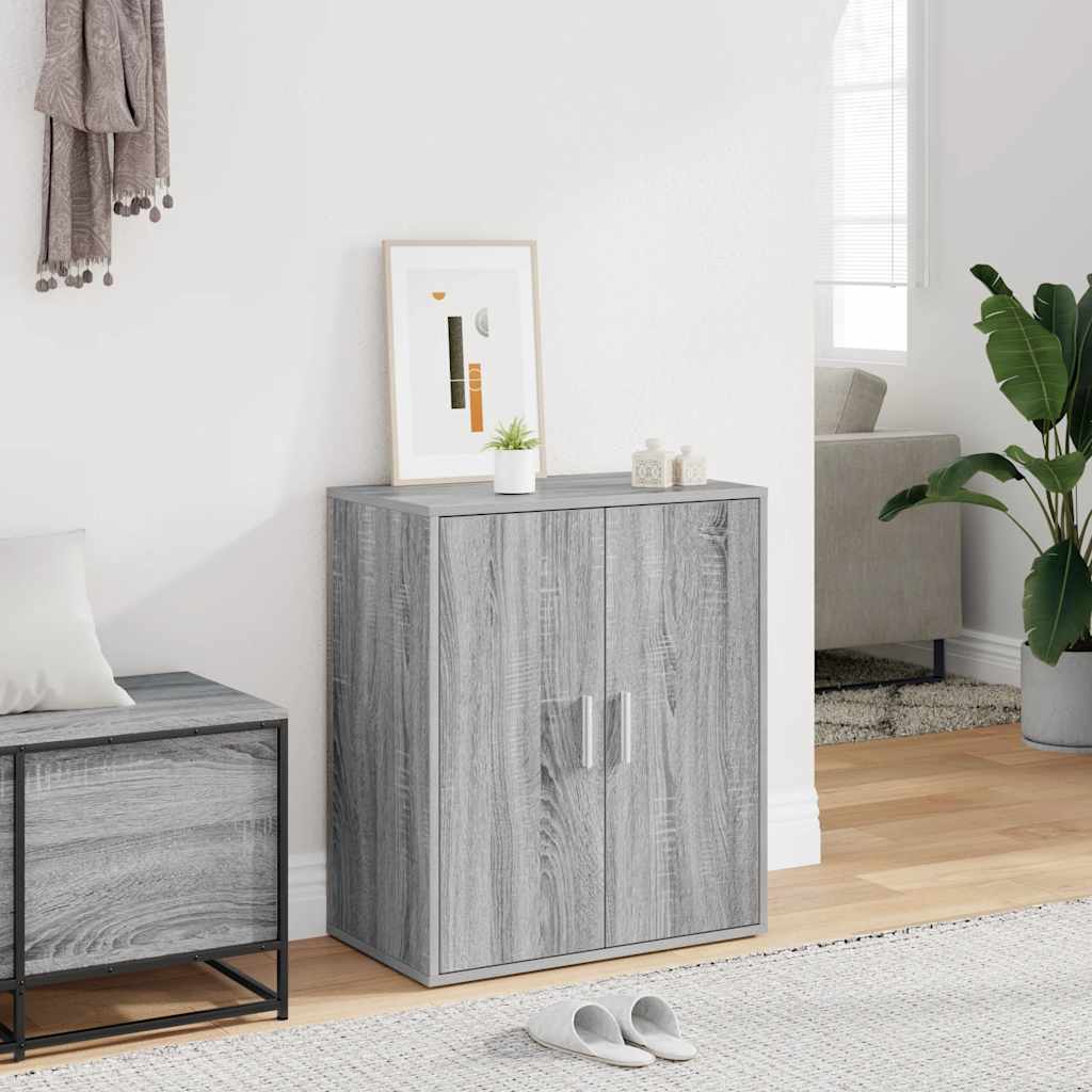 Scarpiera Grigio Sonoma 60x35x70 Cm In Legno Multistrato