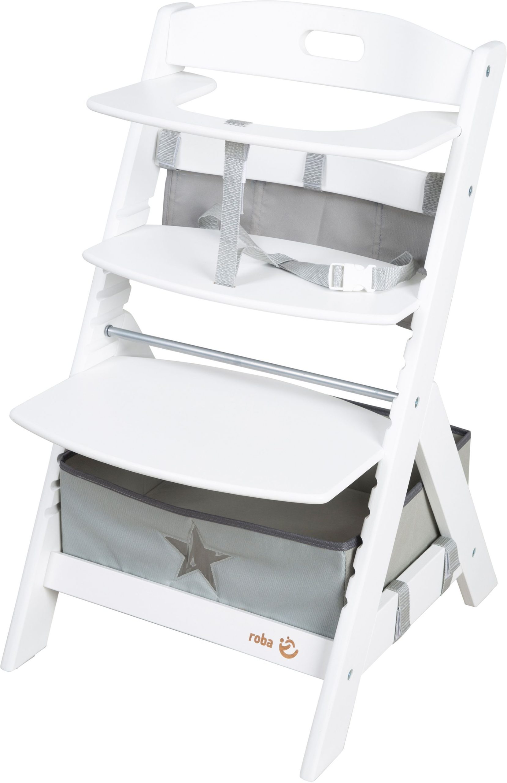 Seggiolone Trasformabile - Roba - Liv Up - Da 6 Mesi A 70 Kg - Set Organizer Incluso - Bianco
