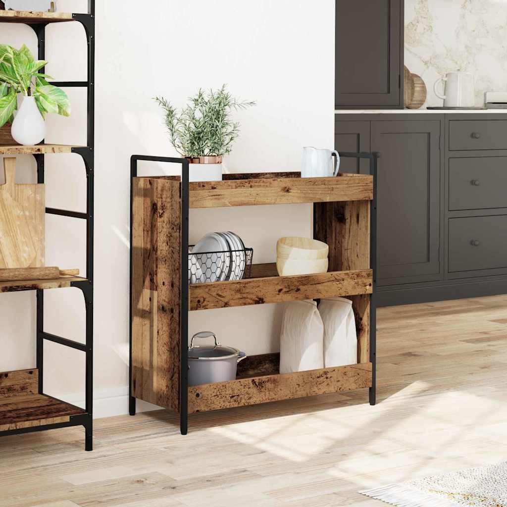 Carrello Da Cucina Legno Vecchio 70 X 30 X 82 cm - Image 4