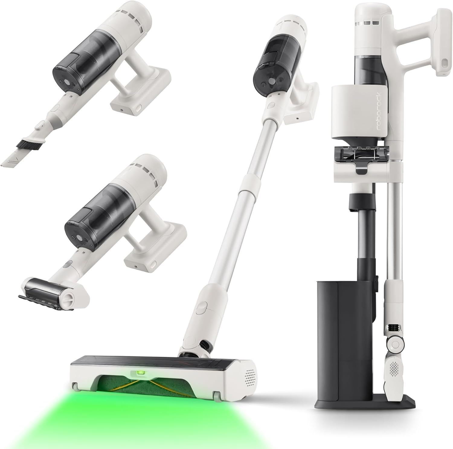 Roborock H60 Hub - Aspirapolvere A Batteria Con Stazione Di Svuotamento Automatico - Batteria Rimovibile 60 Min - 115 aw