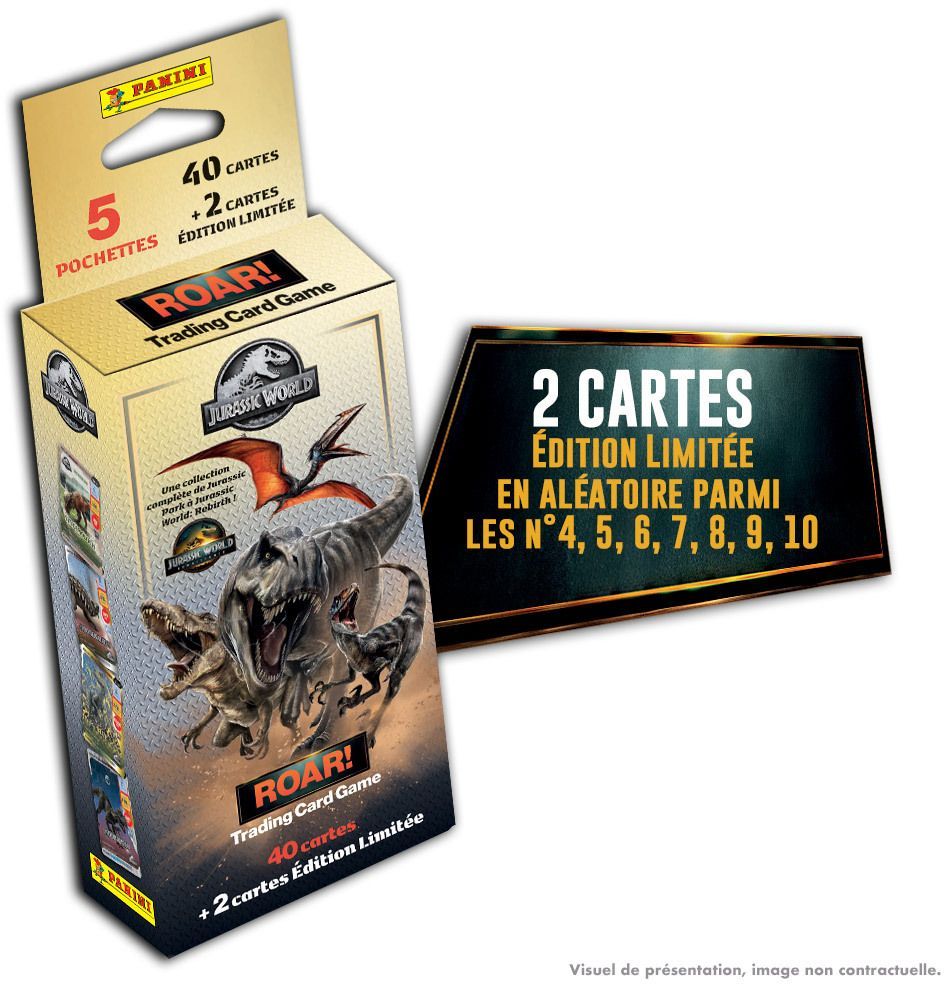 Blister - Panini - Jurassic World 4 Tcg - 5 Tasche - 40 Carte