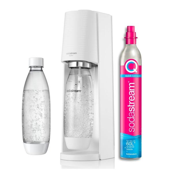 Sodastream Terrabilv - Macchina Terra Bianca Confezione 2 Bottiglie Lv + 1 Bombola Cambio Cqc