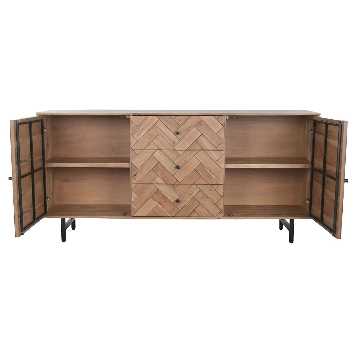 Credenza Home Esprit Metallo Acacia 170 X 40 X 80 cm - Image 5
