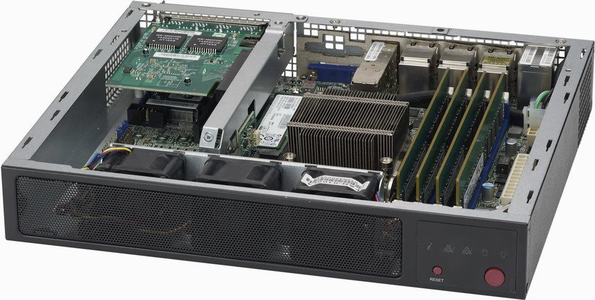 Super Micro Supermicro Sce300 - Rack - Einbaufähig - 1u - Flexatx - Schwarz (csE-E300)