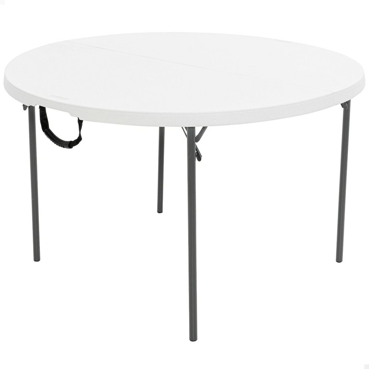 Tavolo Pieghevole Lifetime Bianco 122 X 73,5 X 122 Cm Acciaio Plastica
