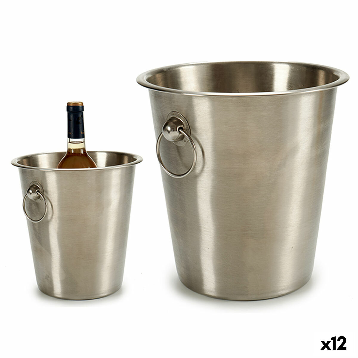 Secchiello Per Il Ghiaccio Kinvara Argentato Acciaio Inossidabile 4,5 L 22 X 21 X 22 Cm (12 Unità)