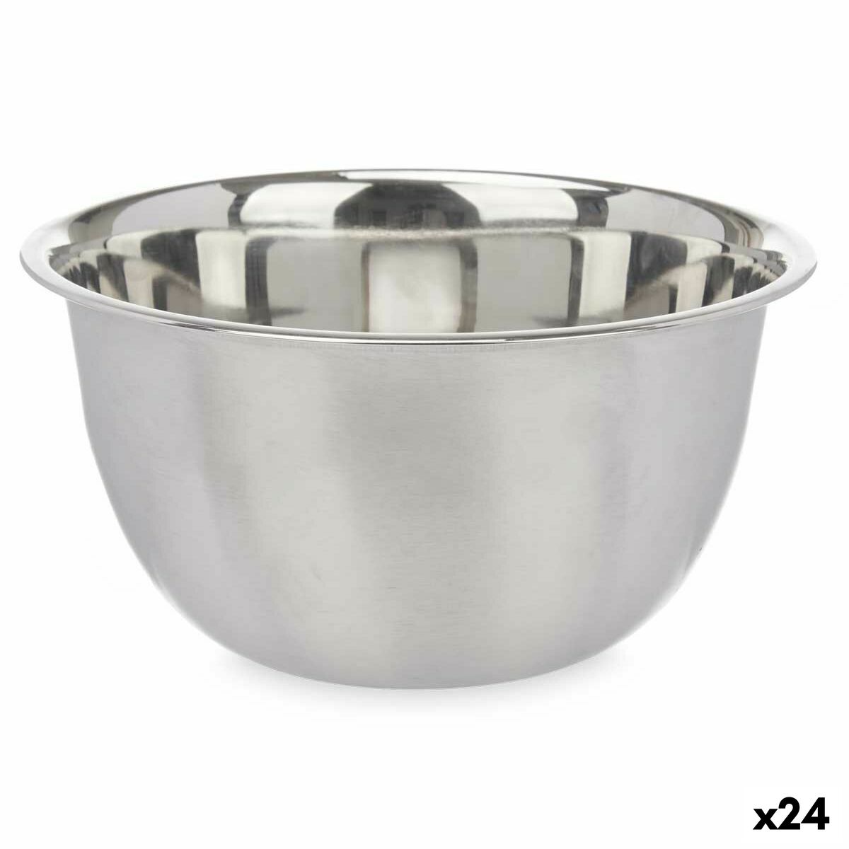 Ciotola Per Mescolare Kinvara Argentato Argento Acciaio Inossidabile Acciaio 3,6 L 24 X 12,5 X 24 Cm (24 Unità)