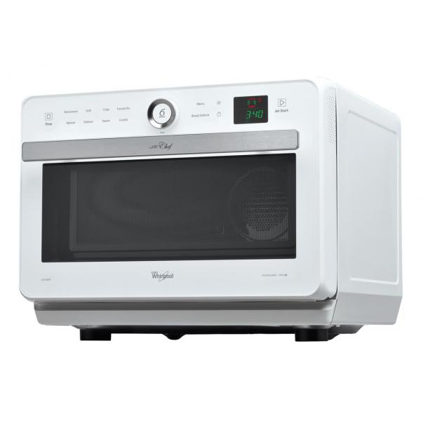 Whirlpool Jt469wh - Microonde Jet Chef - 33 L - 6 ° Sens Combi Crisp Steam - Acciaio Inossidabile - Piatto Girevole 36 Cm - Bianco