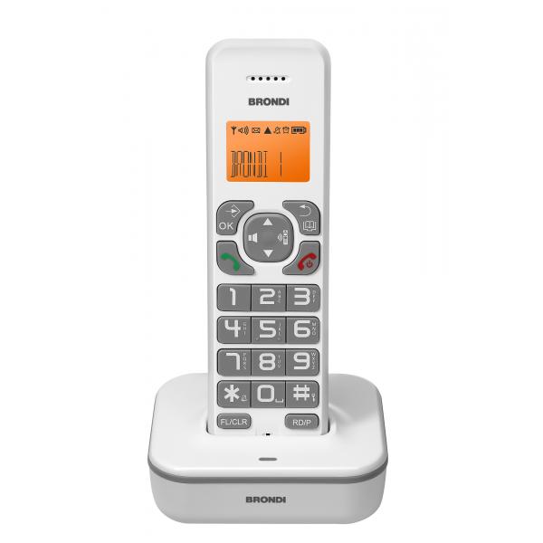 Telefono Cordless Brondi Bravo Star WhitE-Gray Italia