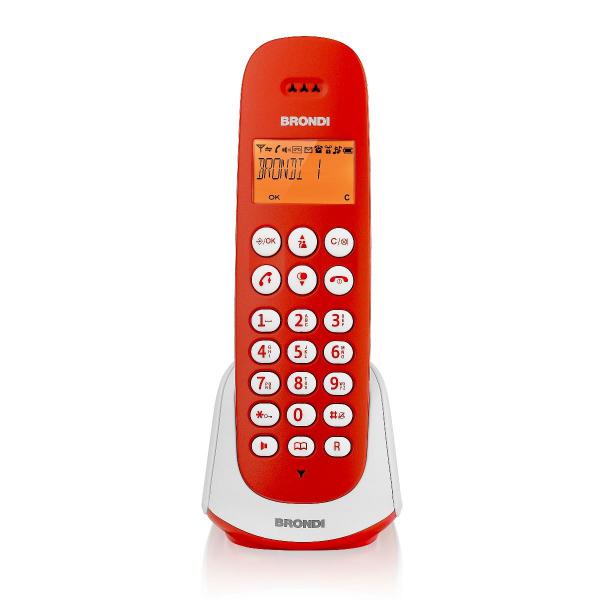 Telefono Cordless Brondi Adara ReD-White Italia