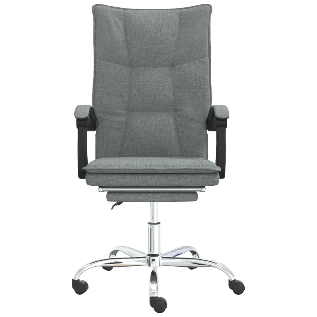 Sedia Da Ufficio Reclinabile Grigio Scuro In Tessuto - Image 3
