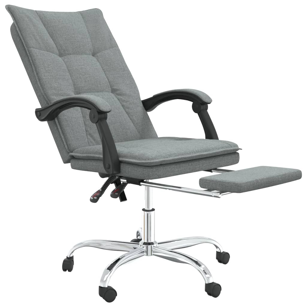 Sedia Da Ufficio Reclinabile Grigio Scuro In Tessuto - Image 5