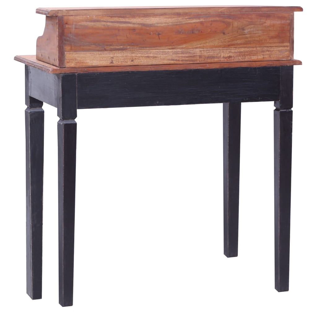 Scrivania Con Cassetti 90x50x101 Cm In Legno Massello Di Mogano - Image 4
