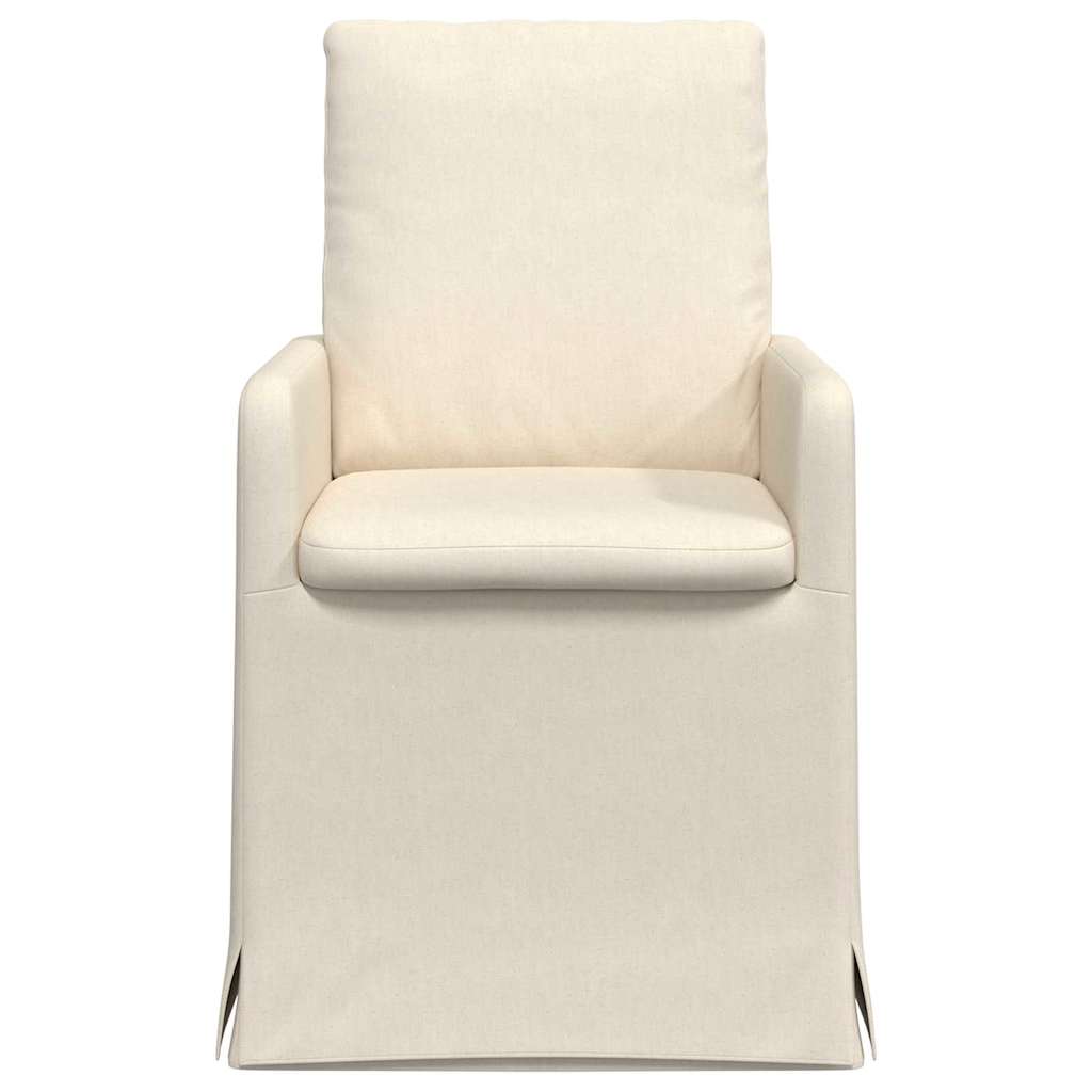 Sedie Da Pranzo 2 Pcs Beige 57 X 67 X 98 Cm Tela - Image 4