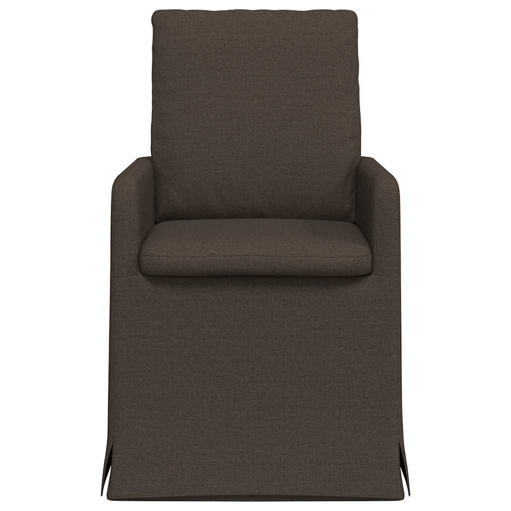 Sedie Da Pranzo 2 Pcs Grigio Scuro 57 X 67 X 98 Cm Tela - Image 4