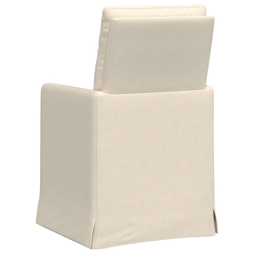 Sedie Da Pranzo 2 Pcs Beige 57 X 67 X 98 Cm Tela - Image 6