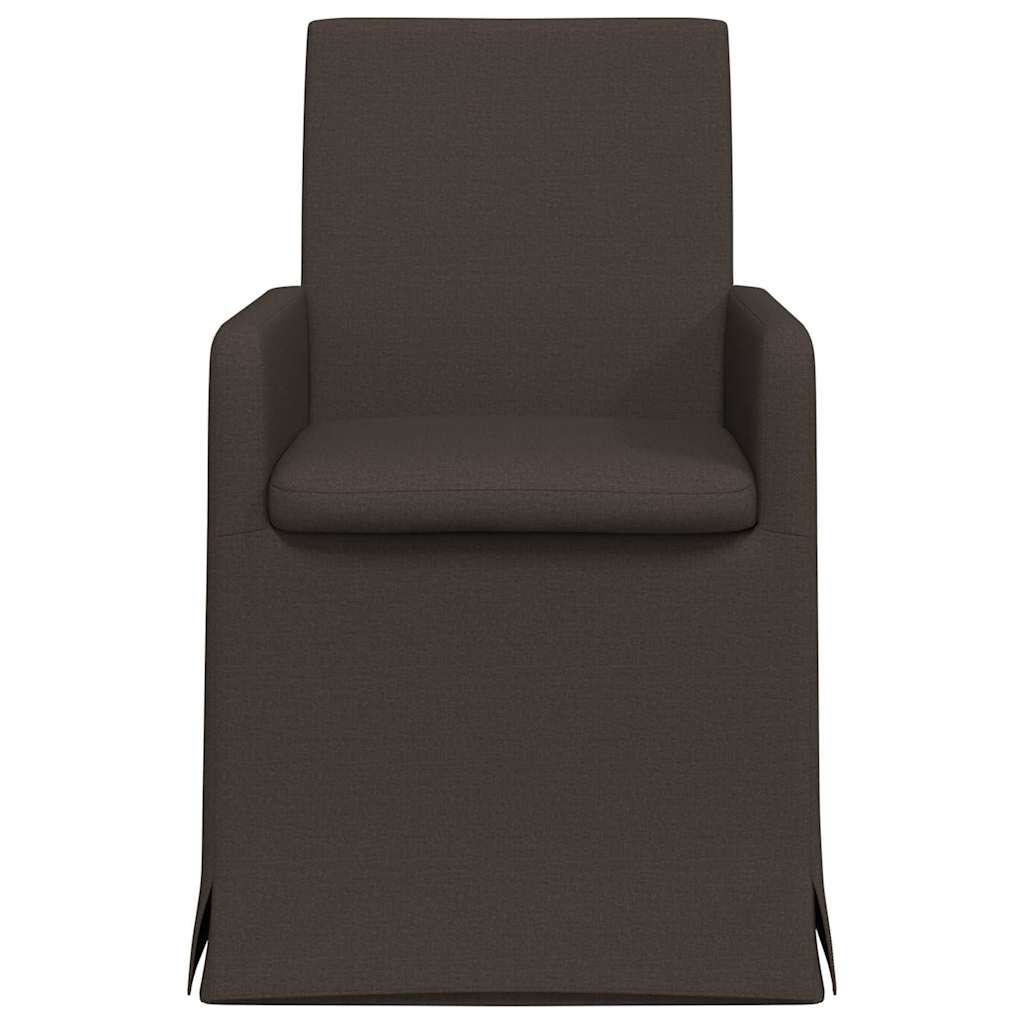 Sedie Da Pranzo 2 Pcs Grigio Scuro 57 X 67 X 95 Cm Tela - Image 4