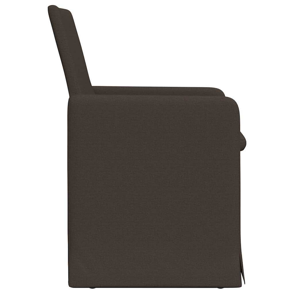 Sedie Da Pranzo 2 Pcs Grigio Scuro 57 X 67 X 95 Cm Tela - Image 5