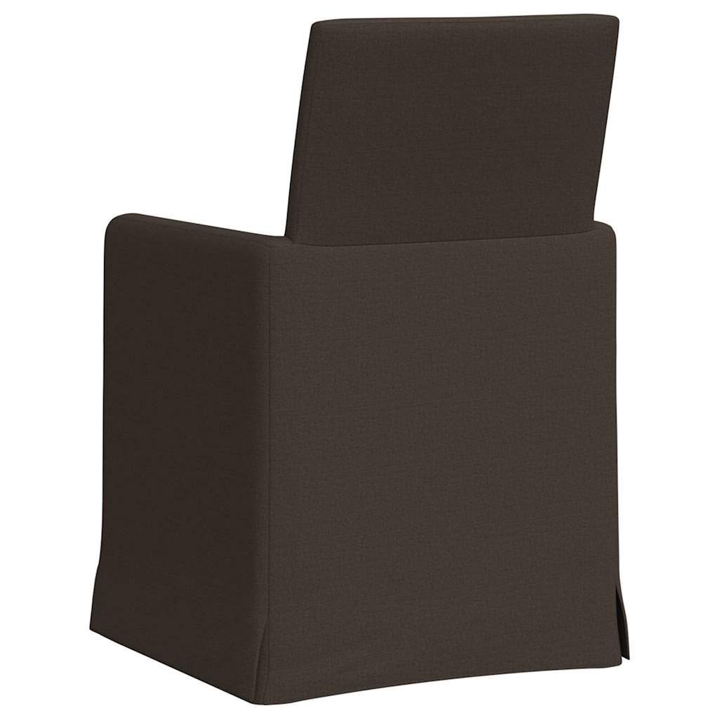 Sedie Da Pranzo 2 Pcs Grigio Scuro 57 X 67 X 95 Cm Tela - Image 6