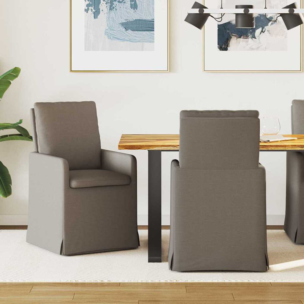 Sedie Da Pranzo 2 Pcs Grigio Chiaro 57 X 67 X 98 Cm Tela