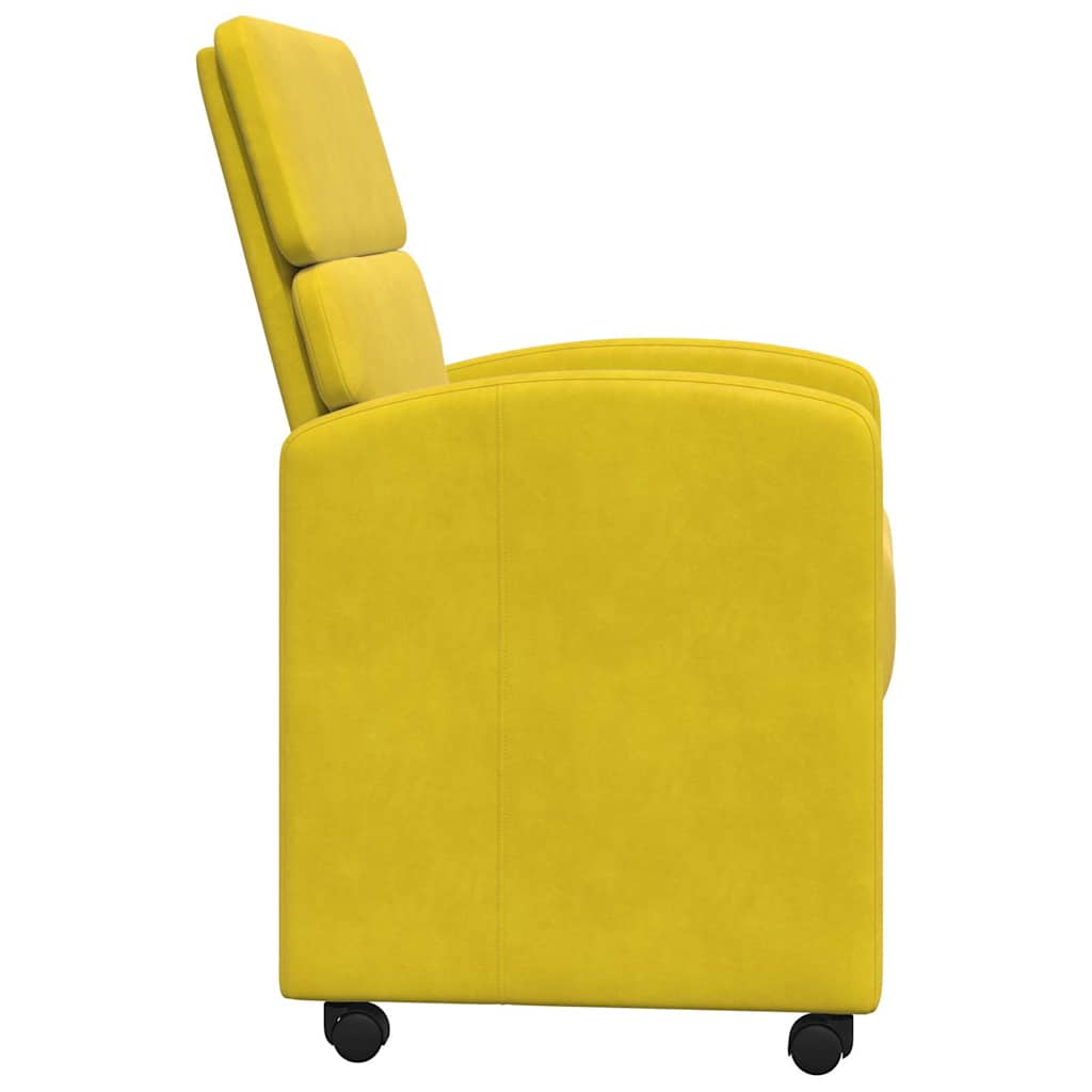 Sedie Da Pranzo Con Ruote 2 Pcs Giallo 58 X 65 X 98 Cm Velluto - Image 5