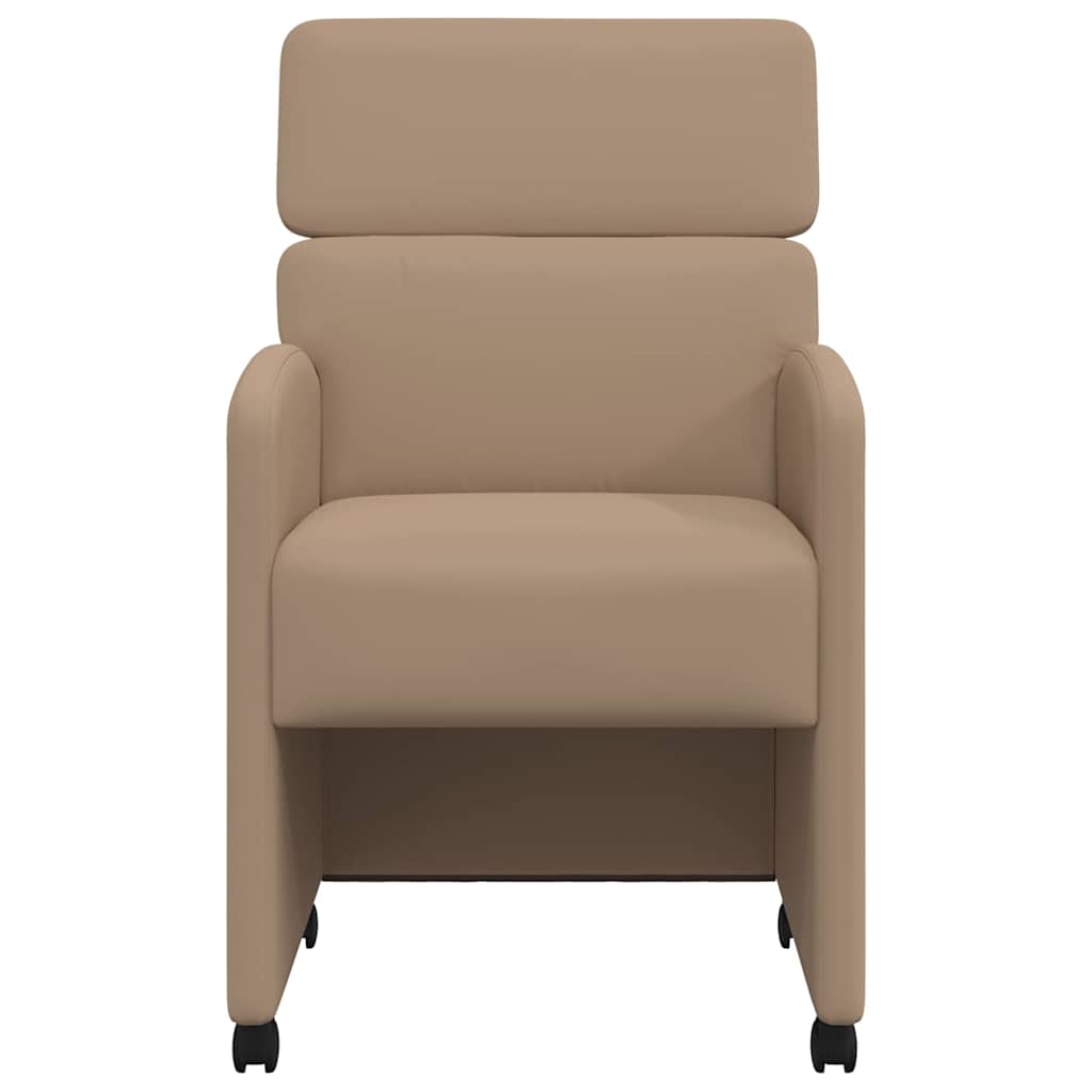 Sedie Da Pranzo Con Ruote 2 Pcs Cappuccino 58 X 65 X 98 cm - Image 4