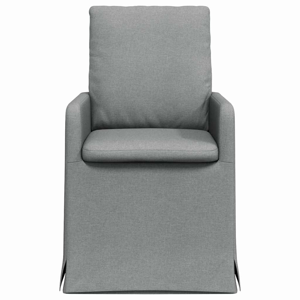 Sedie Da Pranzo 2 Pcs Grigio Chiaro 57 X 67 X 98 Cm Tessuto - Image 4