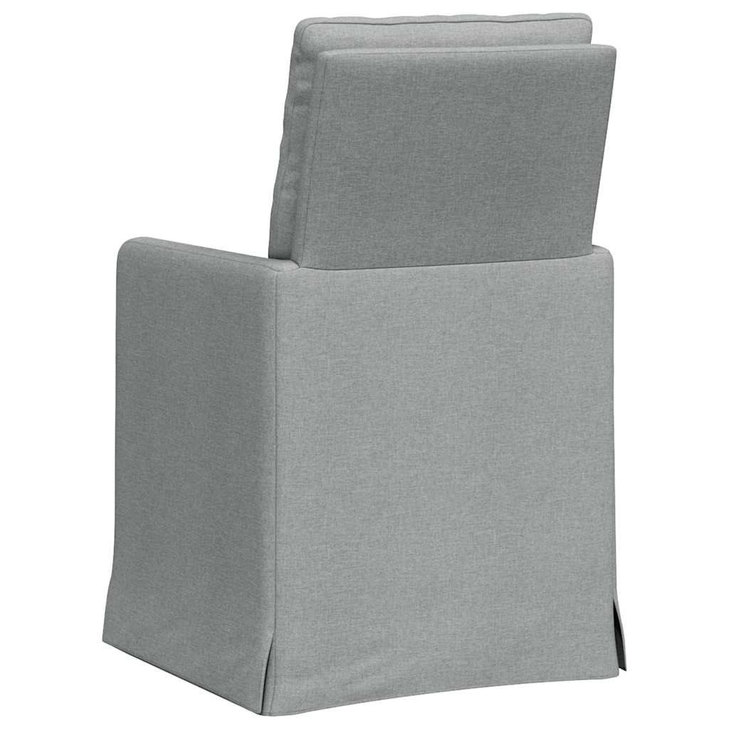 Sedie Da Pranzo 2 Pcs Grigio Chiaro 57 X 67 X 98 Cm Tessuto - Image 6