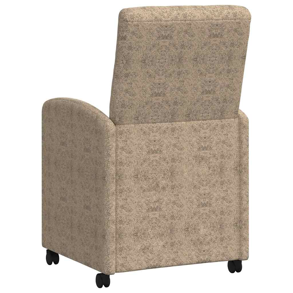 Sedie Da Pranzo Con Ruote 2 Pcs Grigio Chiaro 57 X 67 X 98 cm - Image 6