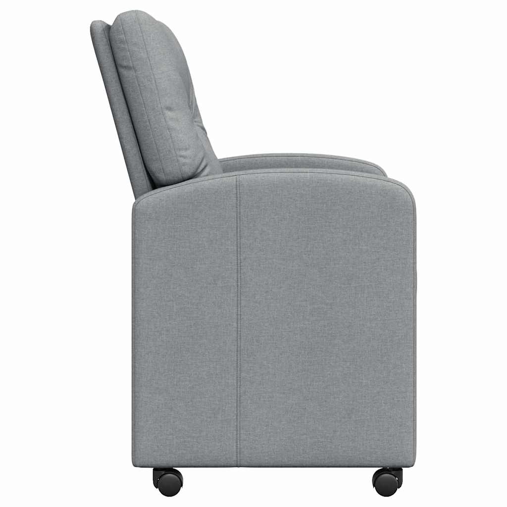 Sedie Da Pranzo Con Ruote 2 Pcs Grigio Chiaro 57 X 67 X 95 cm - Image 5