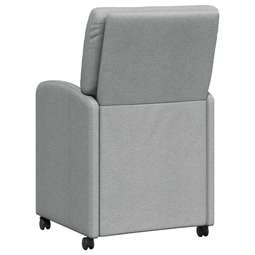 Sedie Da Pranzo Con Ruote 2 Pcs Grigio Chiaro 57 X 67 X 95 cm - Image 6