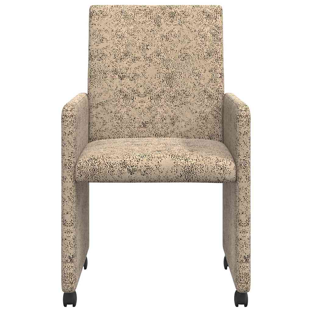 Sedie Da Pranzo Con Ruote 2 Pcs Grigio Chiaro 57 X 66 X 94 cm - Image 4