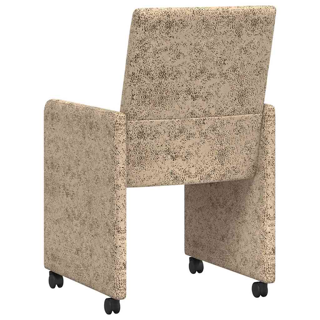 Sedie Da Pranzo Con Ruote 2 Pcs Grigio Chiaro 57 X 66 X 94 cm - Image 6