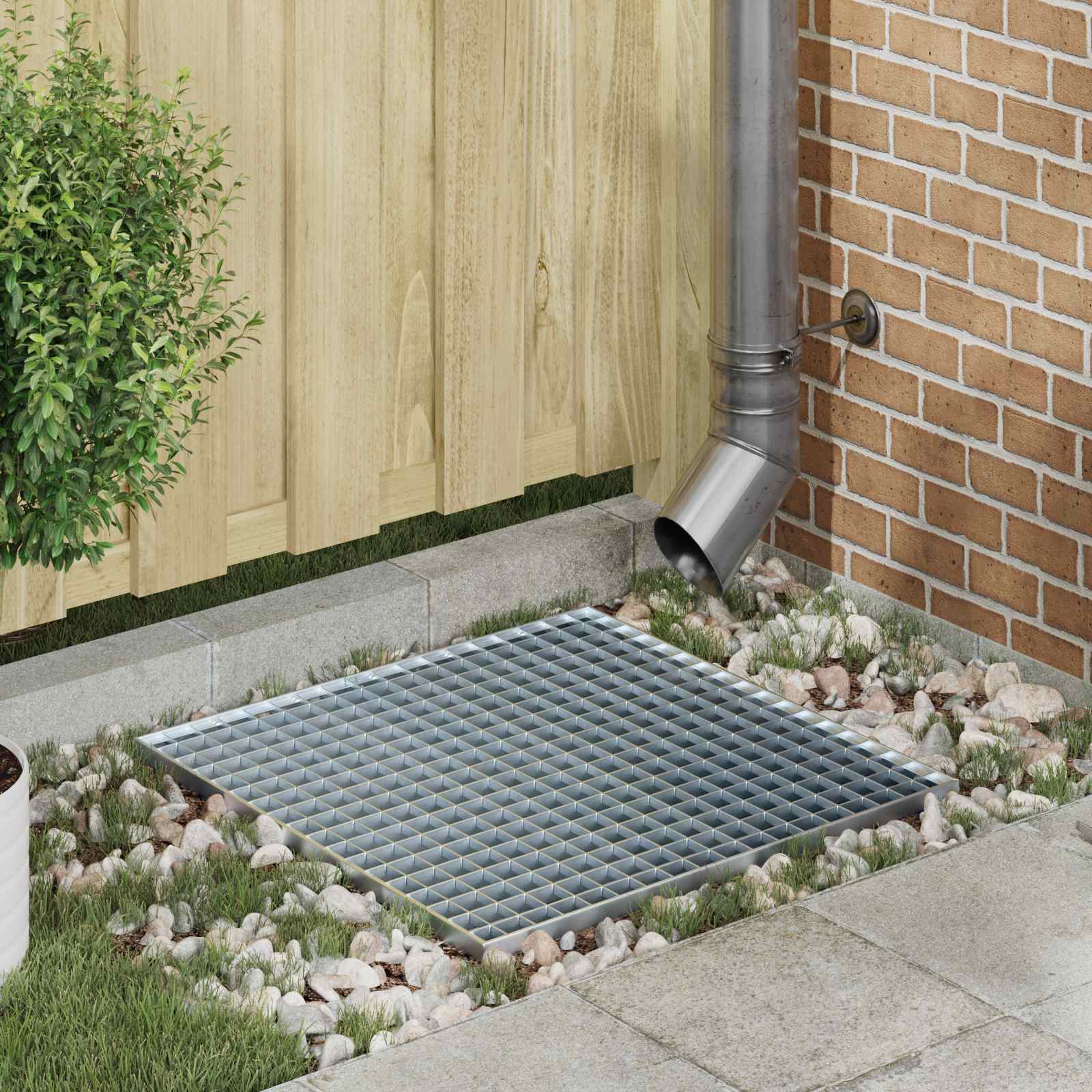 Grata Argento 60 X 60 X 2 Cm Acciaio Zincato A Caldo