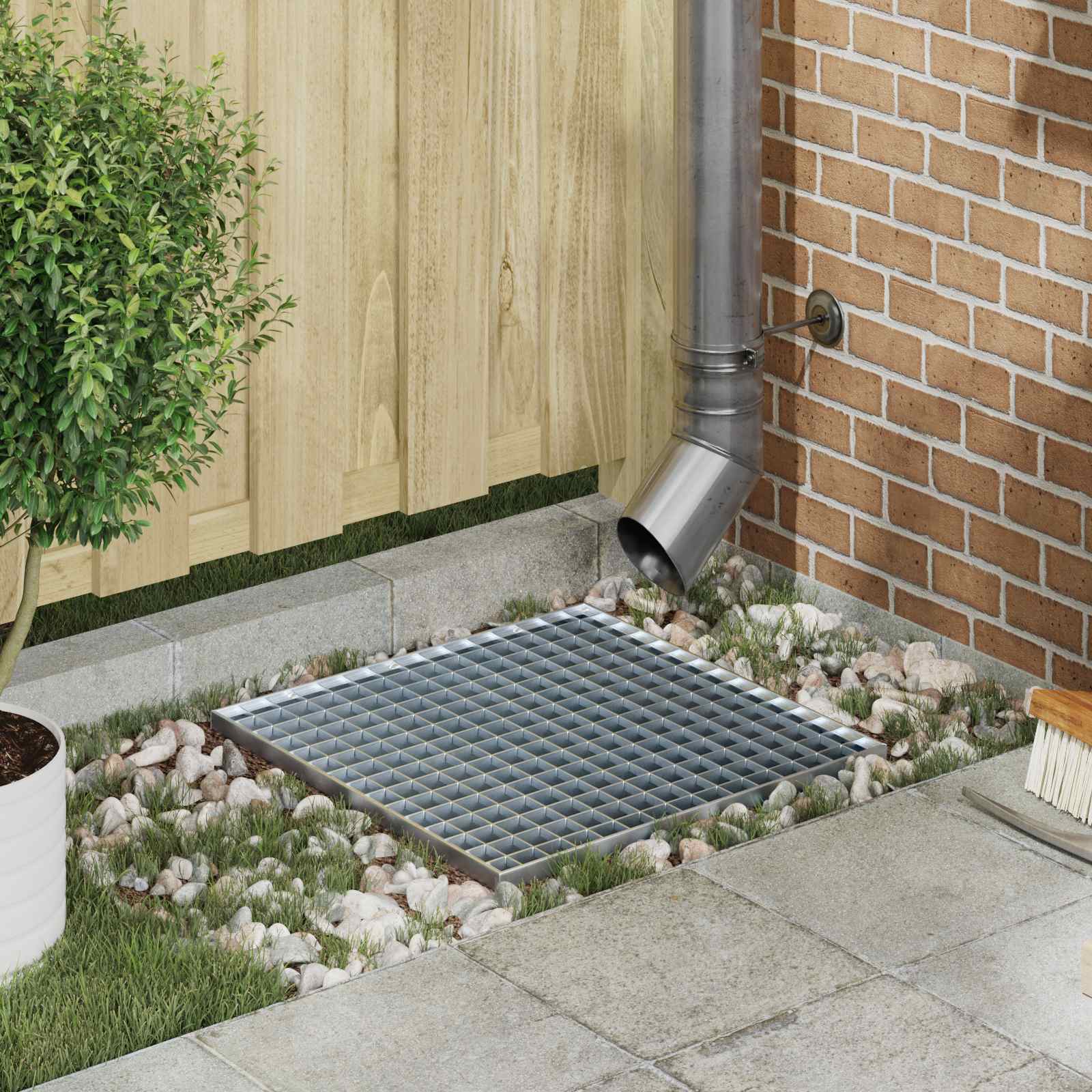 Grata Argento 50 X 50 X 2 Cm Acciaio Zincato A Caldo