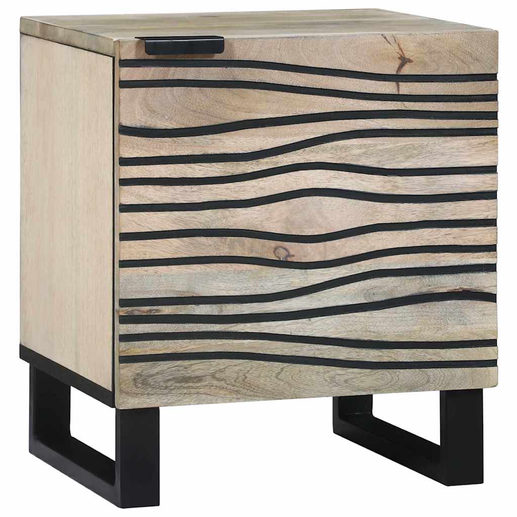 Comodini Naturale 40 X 33 X 46 Cm Legno Massello Di Mango