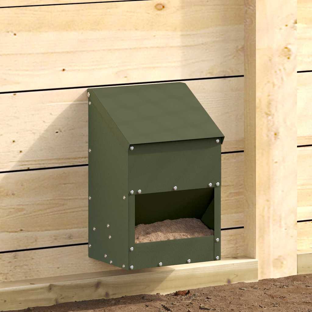 Feeder Per Pollo Verde Oliva 21 X 16 X 33 cm