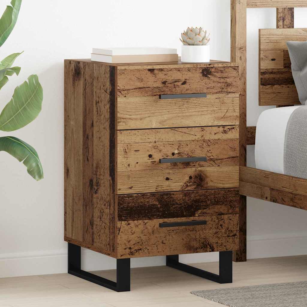 Armadio Da Notte Con Cassetto Legno Vecchio 40 X 40 X 66 cm