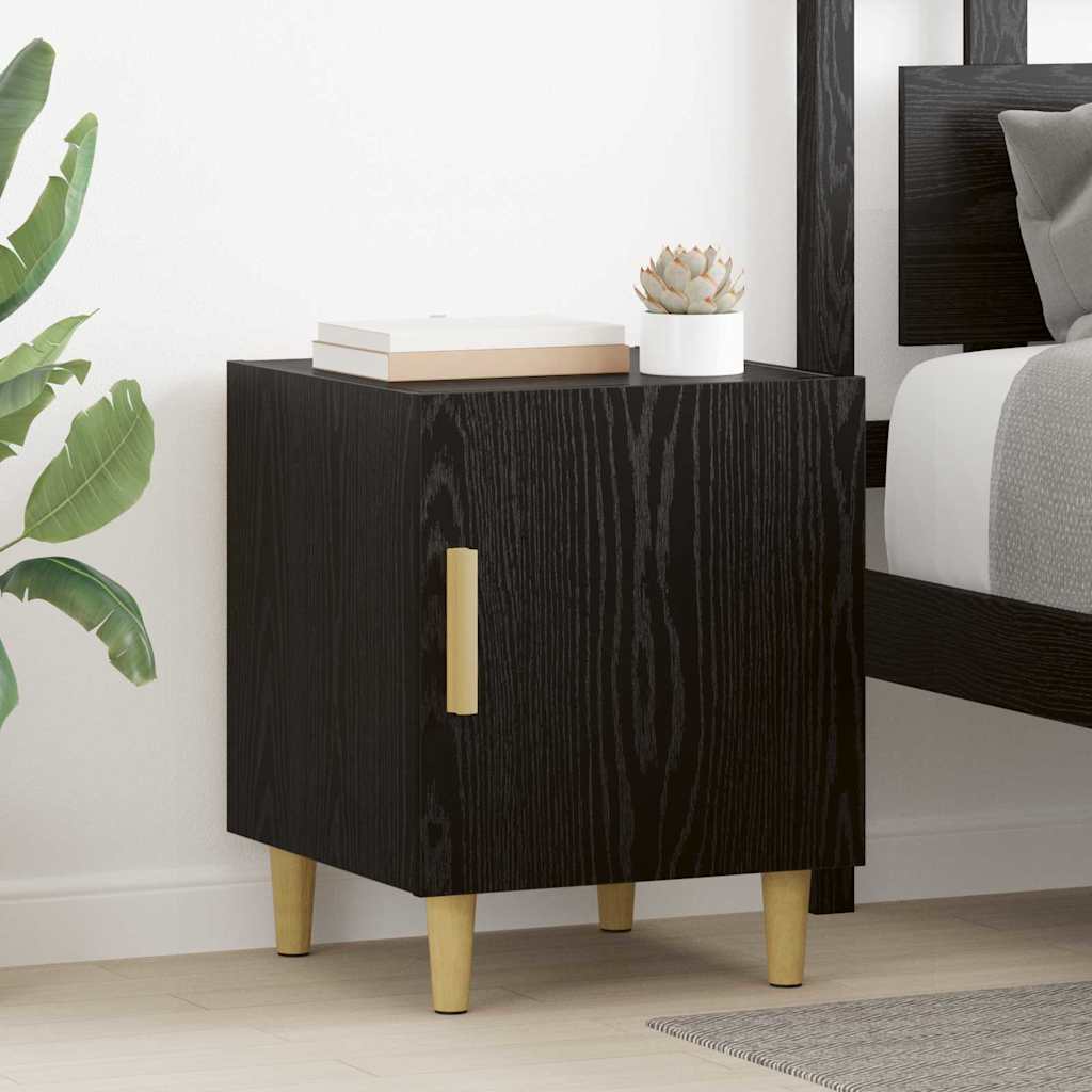 Armadio Da Notte 2 Pcs Rovere Nero 40 X 40 X 50 cm