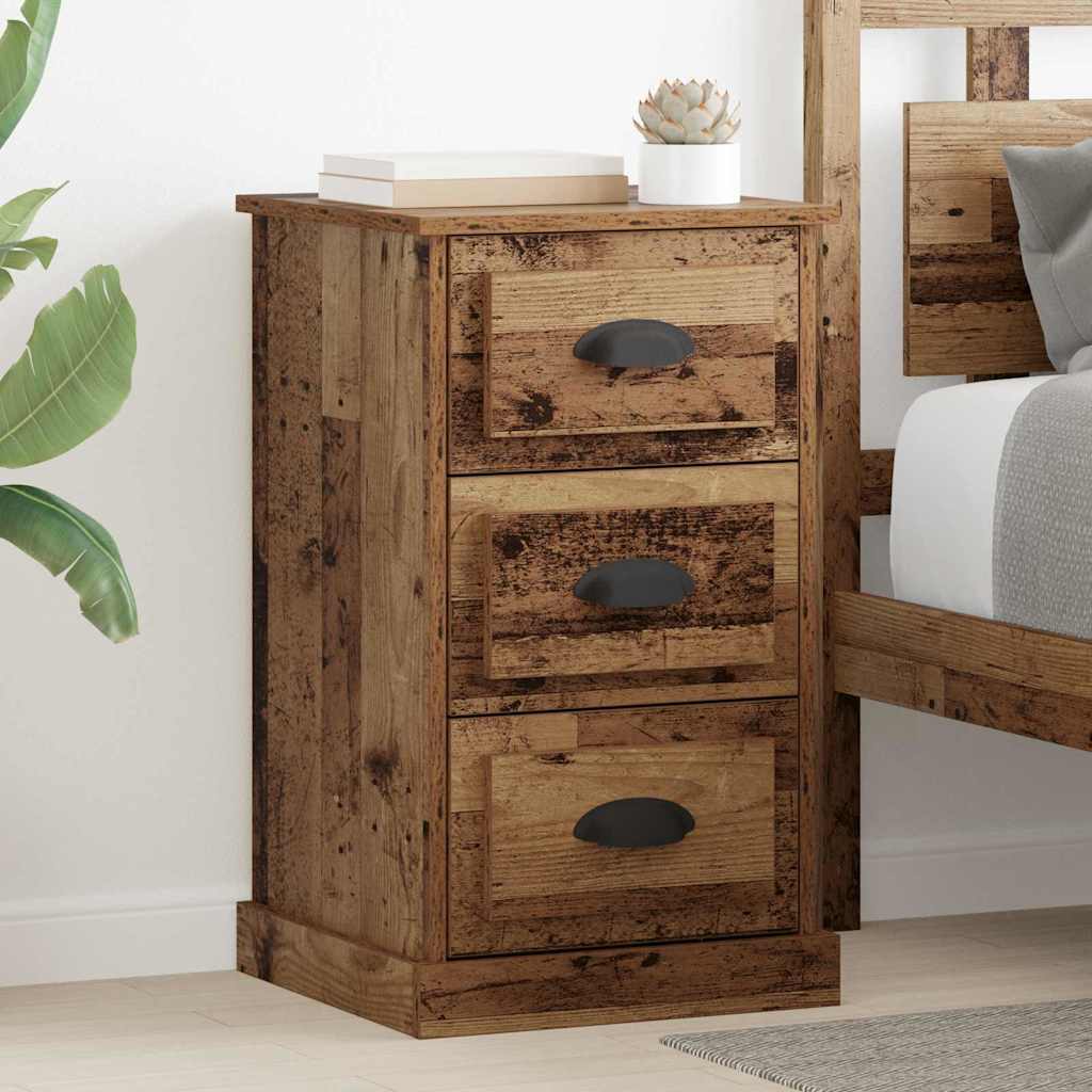 Armadio Da Notte Con Cassetto Legno Vecchio 39 X 39 X 67,5 cm