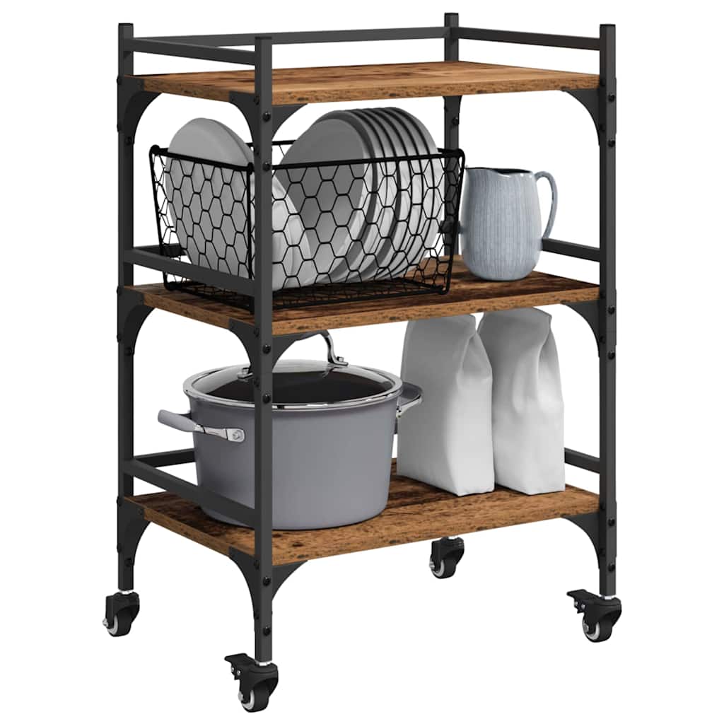 Carrello Da Cucina Legno Vecchio 50 X 35 X 75.5 cm - Image 3