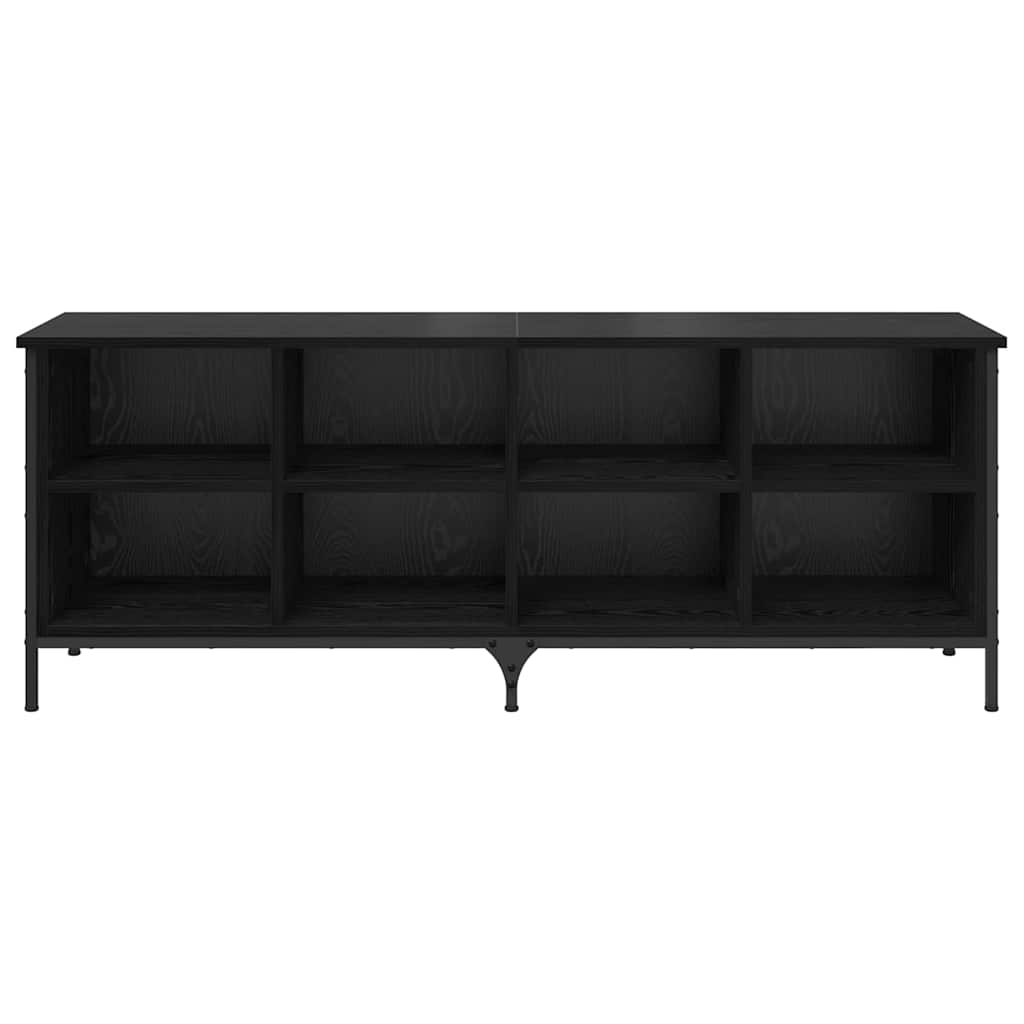 Mobile Per Scarpe Con Lo Scaffale Rovere Nero 131 X 35 X 50 cm - Image 5