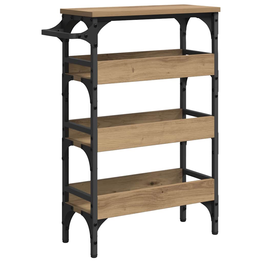 Carrello Da Cucina Rovere Artigianale 53 X 20 X 76 cm - Image 5