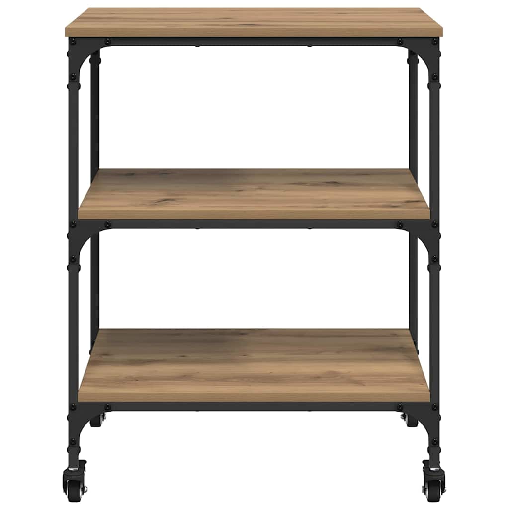 Carrello Da Cucina Rovere Artigianale 60 X 41 X 76 cm - Image 6