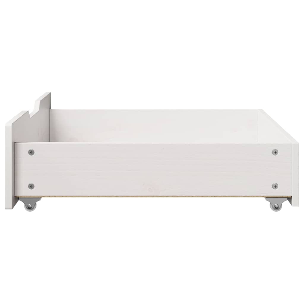 Cassettoni Da Letto 2 Pz Bianchi 65x55x17 Cm In Legno Di Pino - Image 4