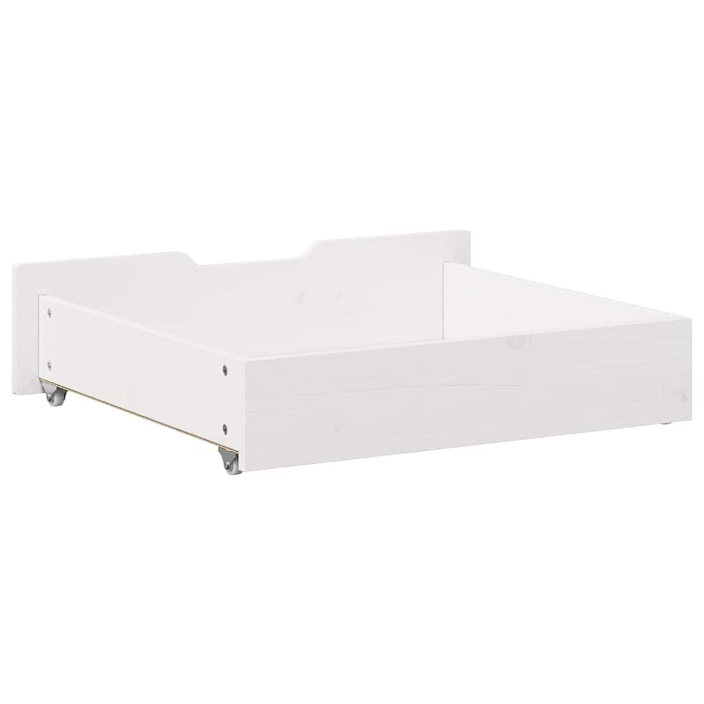 Cassettoni Da Letto 2 Pz Bianchi 65x55x17 Cm In Legno Di Pino - Image 5