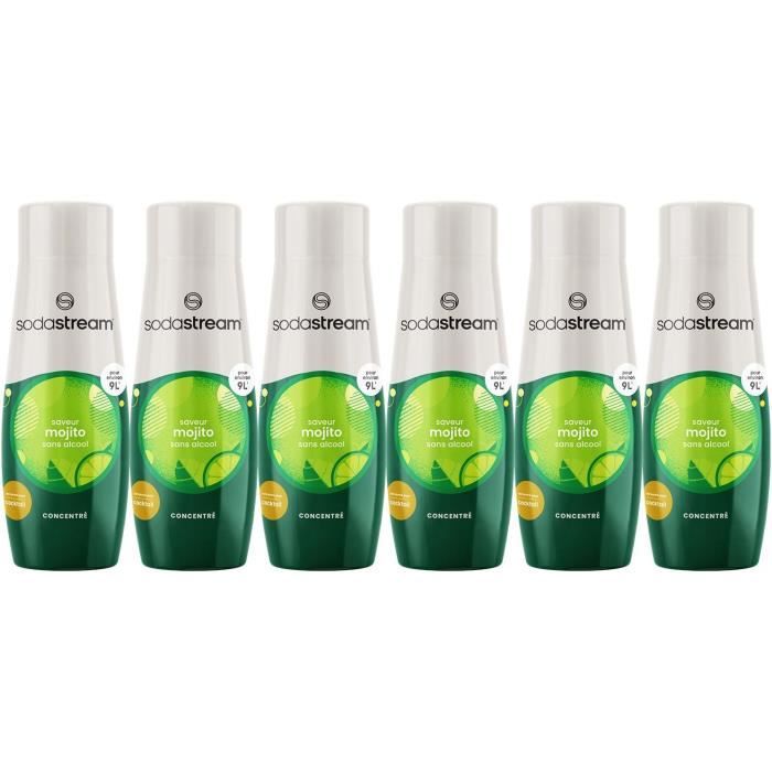 Concentrati Sodastream - Confezione Da 6 Concentrati Mojito Analcolici - Fino A 54l Di Bevande - 440 ml